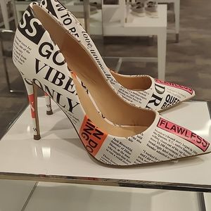 Vala White Multi Heels By Steve Madden 